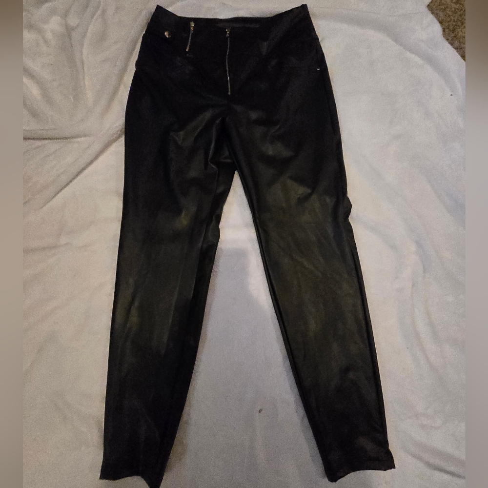Black Women's Faux Leather Pants